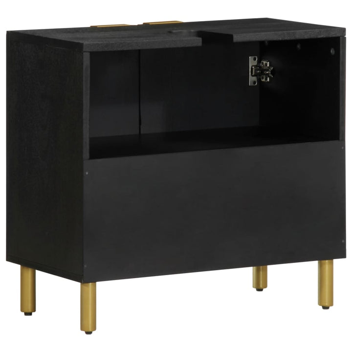Dulap Chiuveta De Baie, Negru, 62X33X58 Cm, Lemn Prelucrat