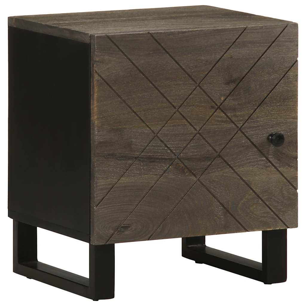 Noptiere, 2 Buc., Negru, 40X33X46 Cm, Lemn Masiv De Mango