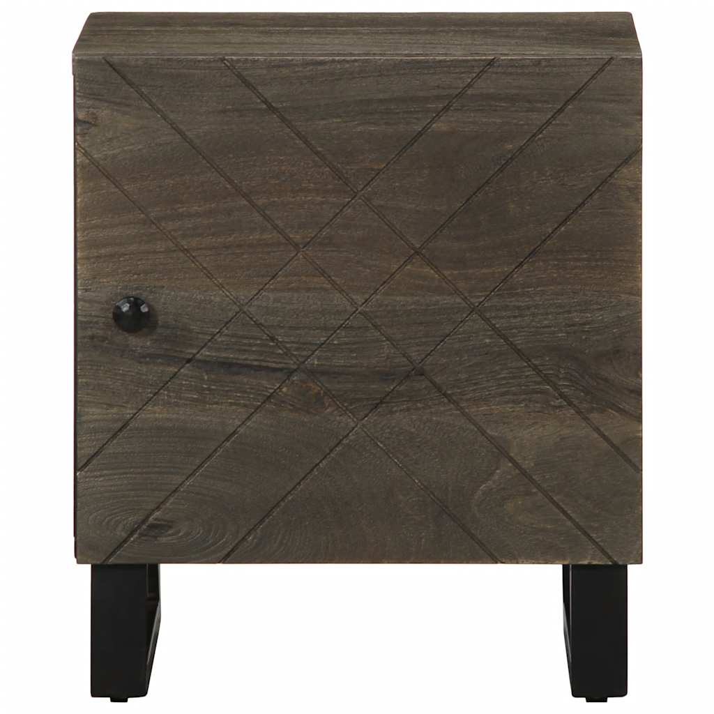 Noptiere, 2 Buc., Negru, 40X33X46 Cm, Lemn Masiv De Mango