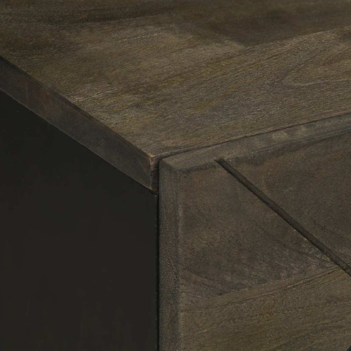 Noptiere, 2 Buc., Negru, 40X33X46 Cm, Lemn Masiv De Mango