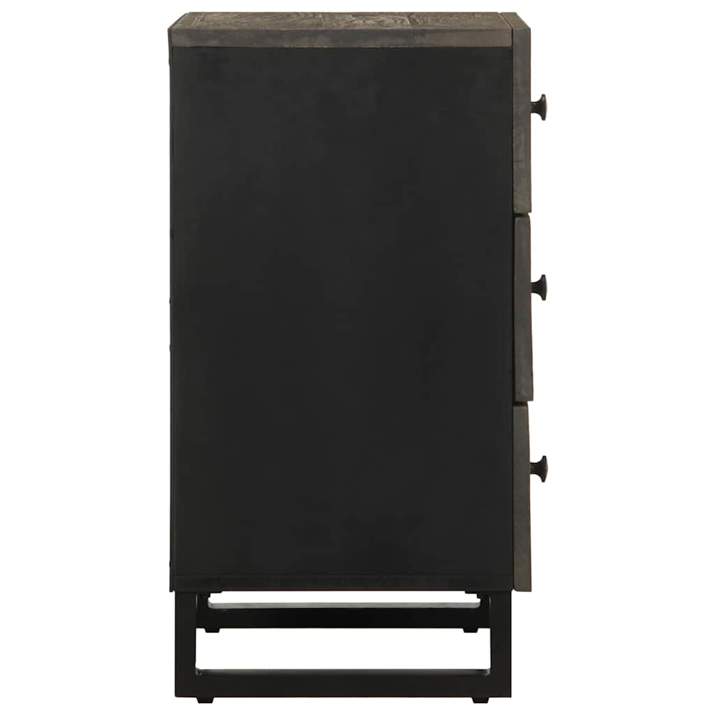 Noptiera Neagra 50X33X62 Cm Lemn Masiv De Mango