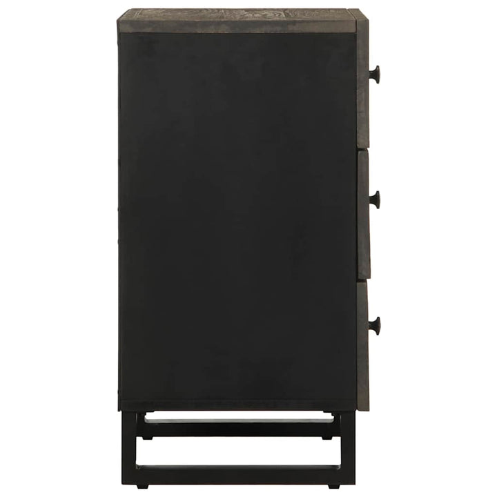 Noptiera Neagra 50X33X62 Cm Lemn Masiv De Mango