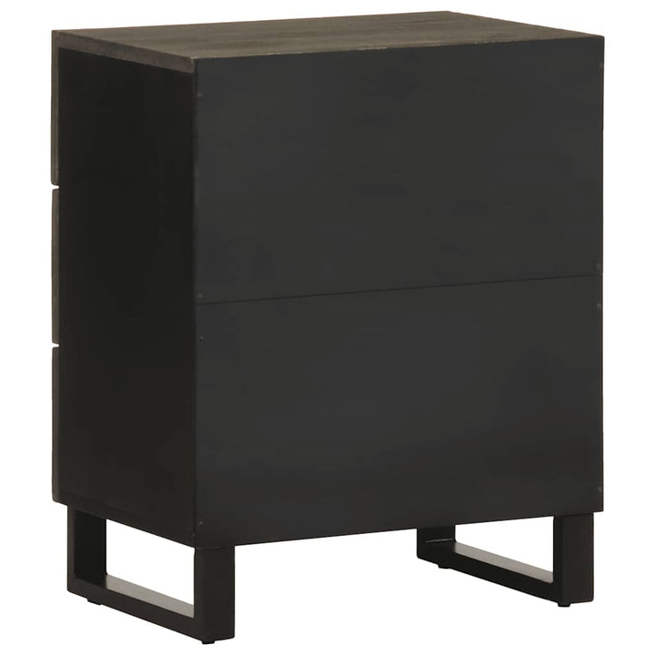 Noptiera Neagra 50X33X62 Cm Lemn Masiv De Mango