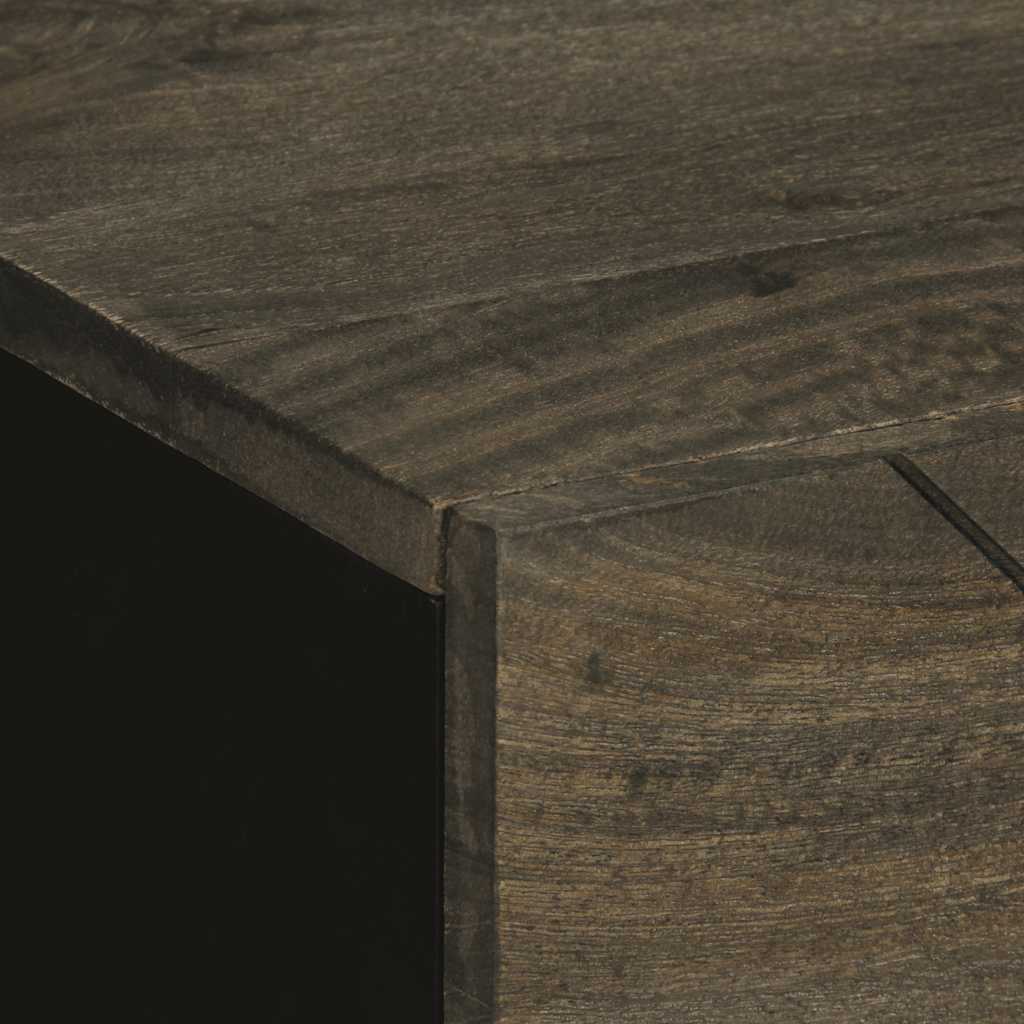 Noptiera Neagra 50X33X62 Cm Lemn Masiv De Mango
