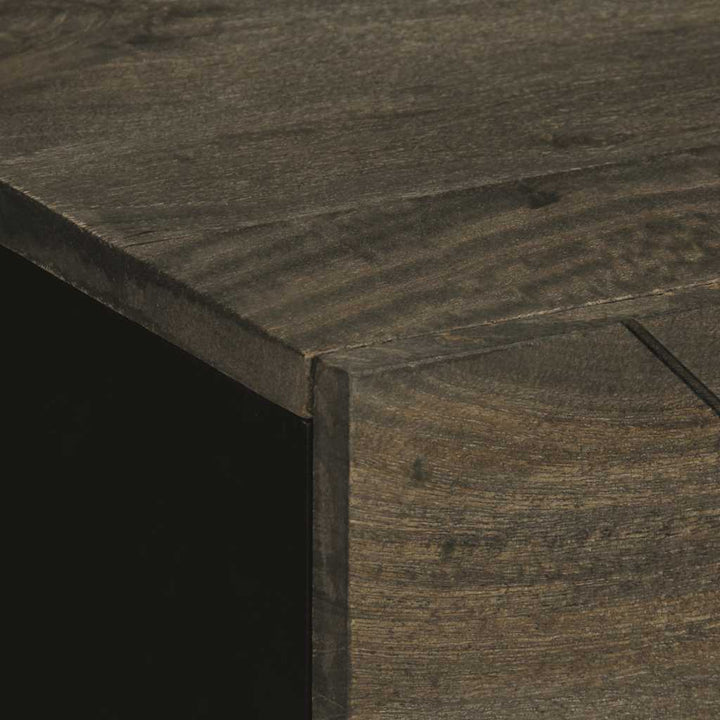 Noptiera Neagra 50X33X62 Cm Lemn Masiv De Mango
