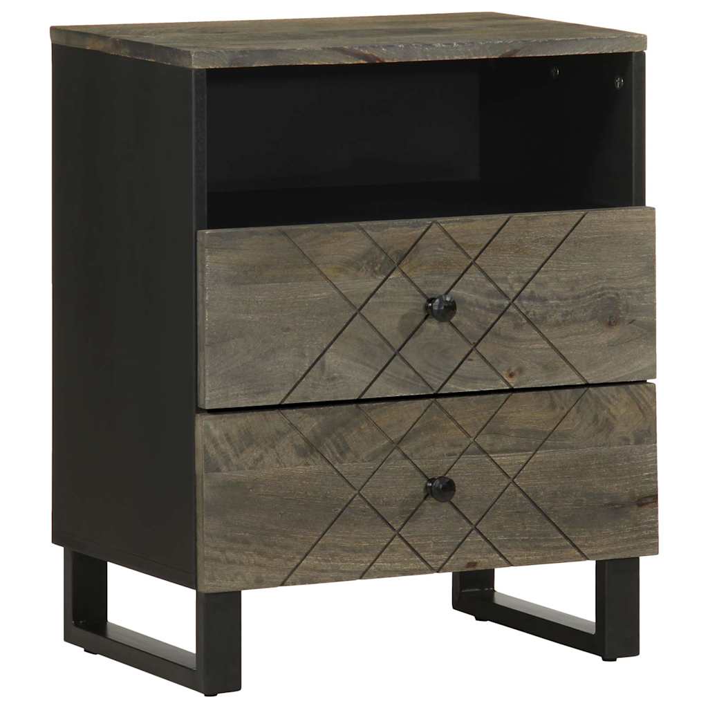 Noptiera Neagra 50X33X62 Cm Lemn Masiv De Mango