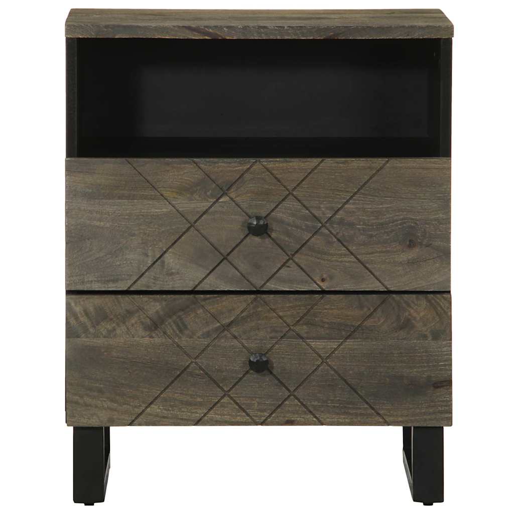 Noptiera Neagra 50X33X62 Cm Lemn Masiv De Mango