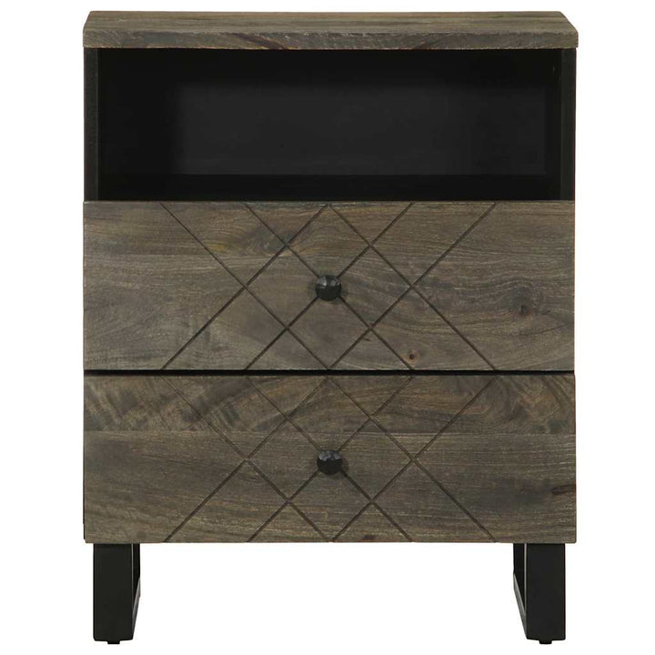 Noptiera Neagra 50X33X62 Cm Lemn Masiv De Mango