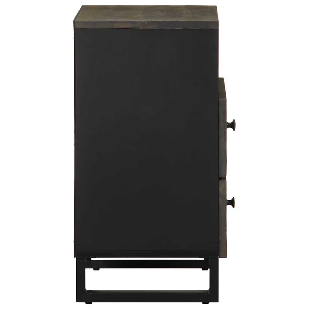 Noptiera Neagra 50X33X62 Cm Lemn Masiv De Mango