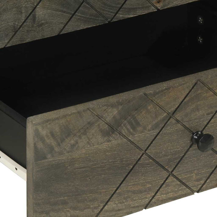 Noptiera Neagra 50X33X62 Cm Lemn Masiv De Mango