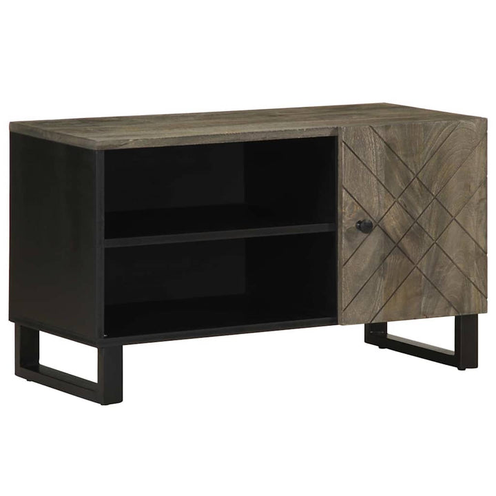 Dulap Tv, Negru, 80X33X46 Cm, Lemn Masiv De Mango