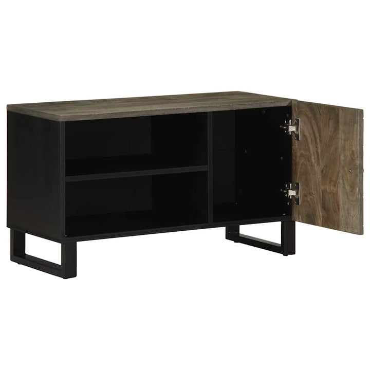Dulap Tv, Negru, 80X33X46 Cm, Lemn Masiv De Mango