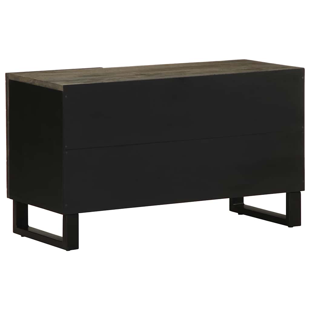 Dulap Tv, Negru, 80X33X46 Cm, Lemn Masiv De Mango