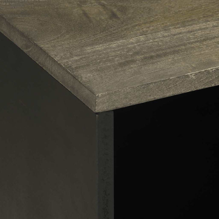 Dulap Tv, Negru, 80X33X46 Cm, Lemn Masiv De Mango