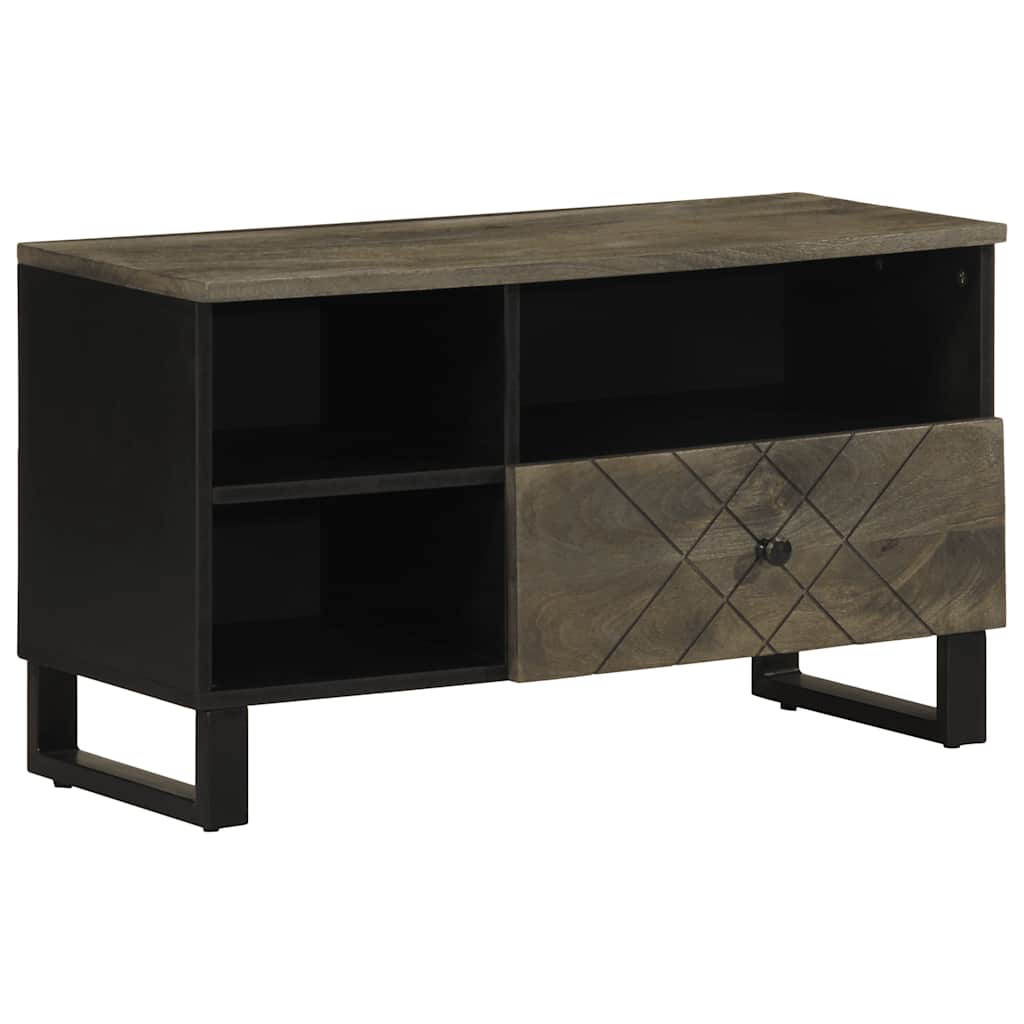 Dulap Tv, Negru, 80X33X46 Cm, Lemn Masiv De Mango
