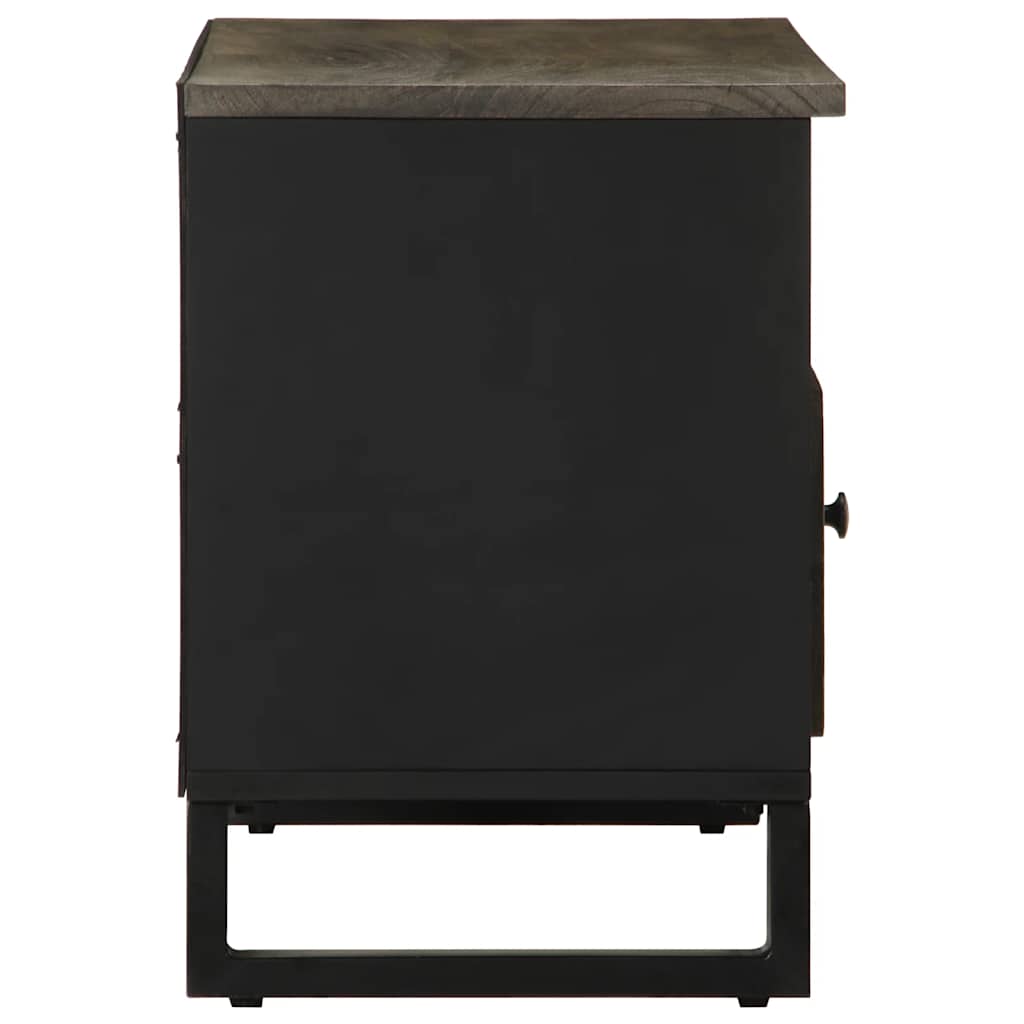 Dulap Tv, Negru, 80X33X46 Cm, Lemn Masiv De Mango