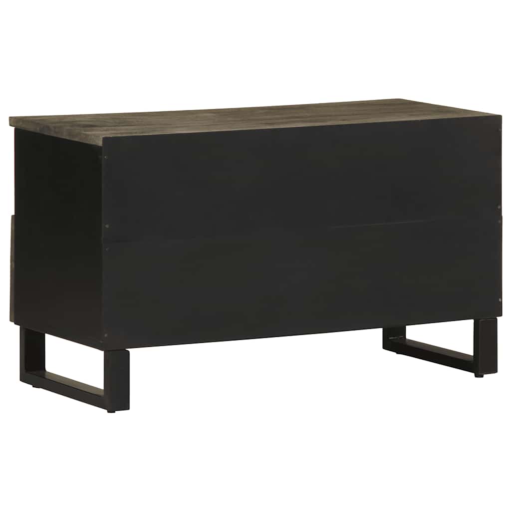 Dulap Tv, Negru, 80X33X46 Cm, Lemn Masiv De Mango