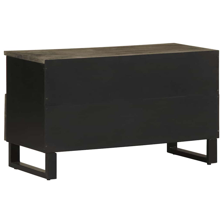 Dulap Tv, Negru, 80X33X46 Cm, Lemn Masiv De Mango