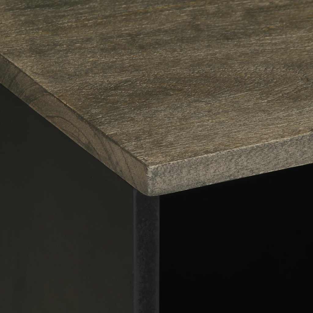 Dulap Tv, Negru, 80X33X46 Cm, Lemn Masiv De Mango