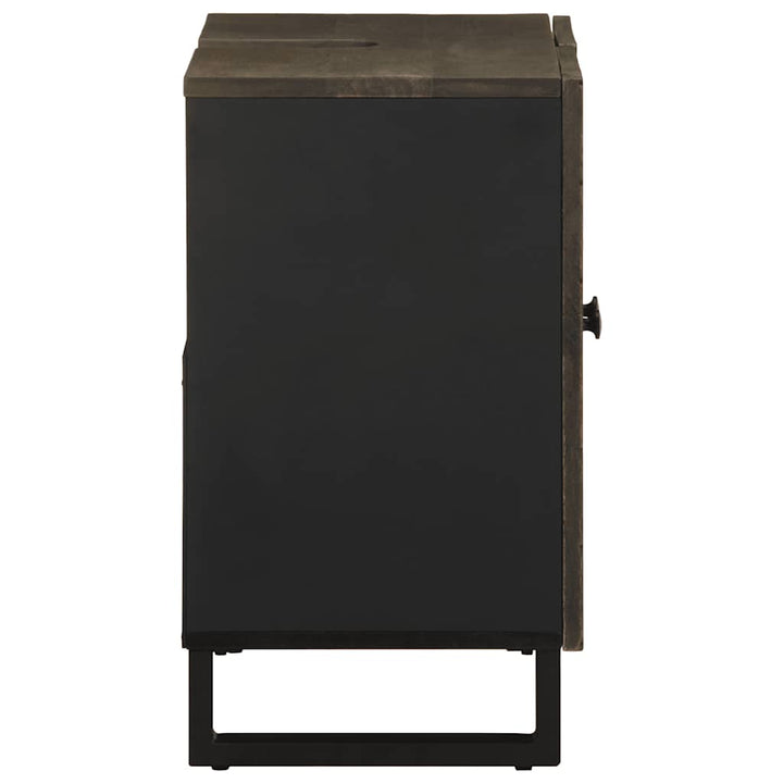 Dulap Pentru Chiuvetă Negru 62X33X58 Cm Lemn Masiv De Mango