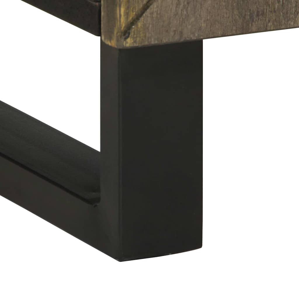 Dulap Pentru Chiuvetă Negru 62X33X58 Cm Lemn Masiv De Mango
