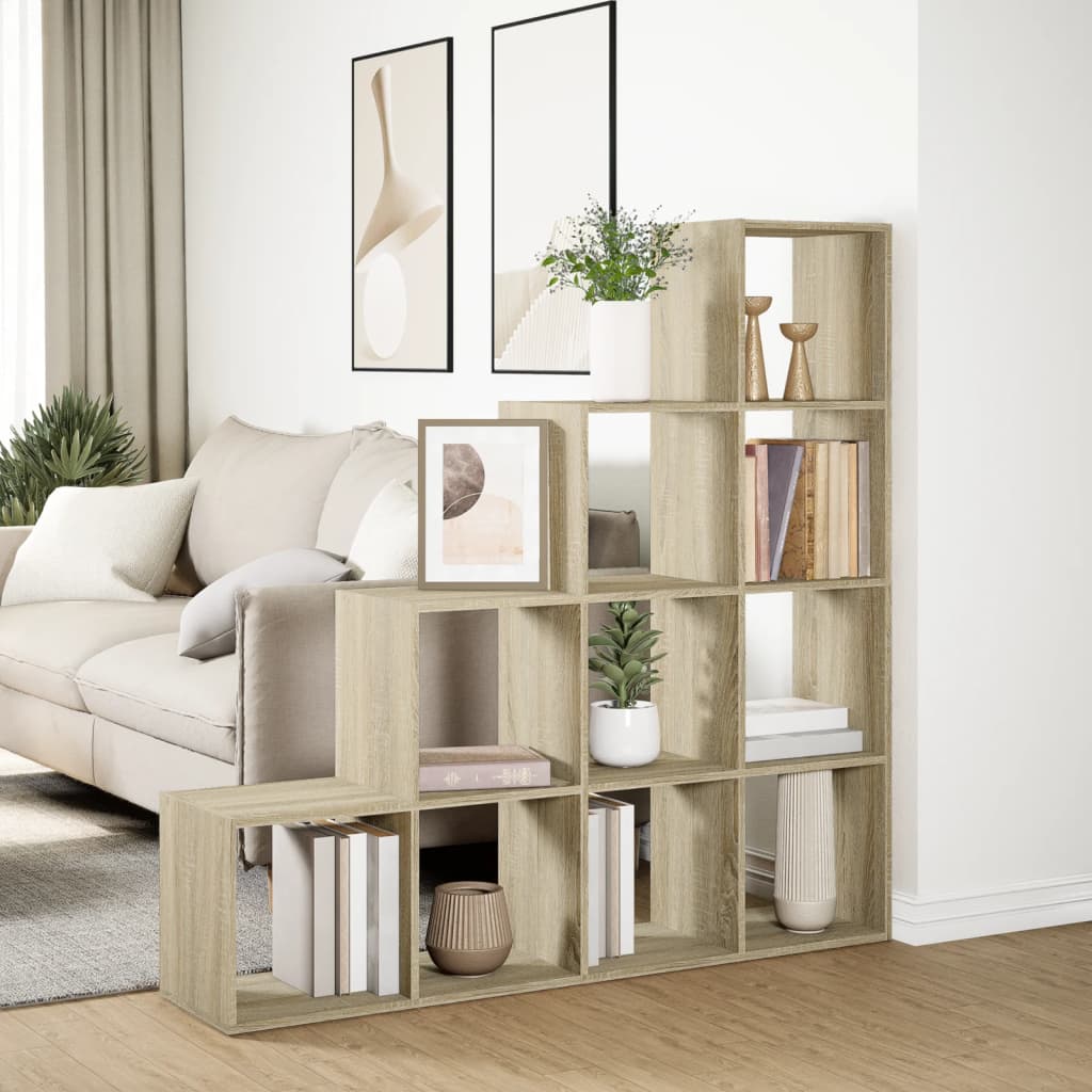 Bibliotecă/Separator Cameră 131,5X29X131,5Cm Lemn