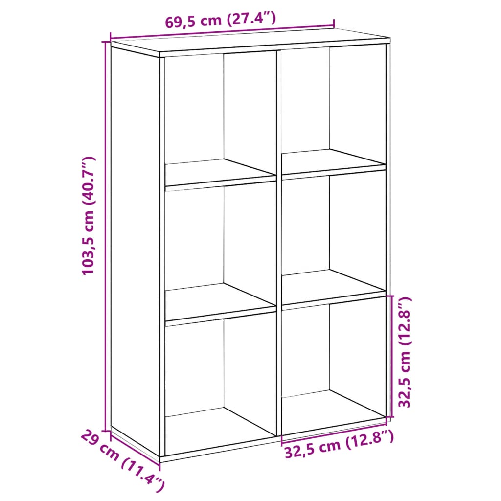 Bibliotecă/Separator, , 69,5X29X103,5 Cm, Lemn