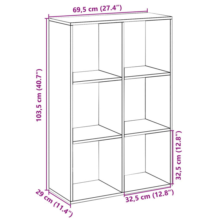 Bibliotecă/Separator, , 69,5X29X103,5 Cm, Lemn
