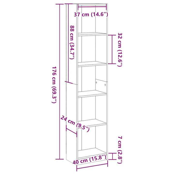 Bibliotecă, , 40X24X, Lemn Compozit