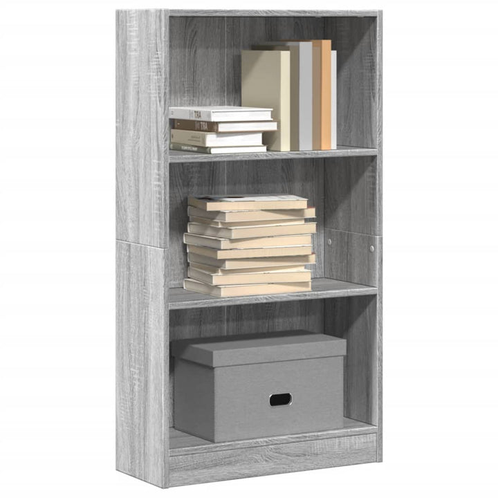 Bibliotecă, Alb Extralucios, 40X24X, Lemn Prelucrat