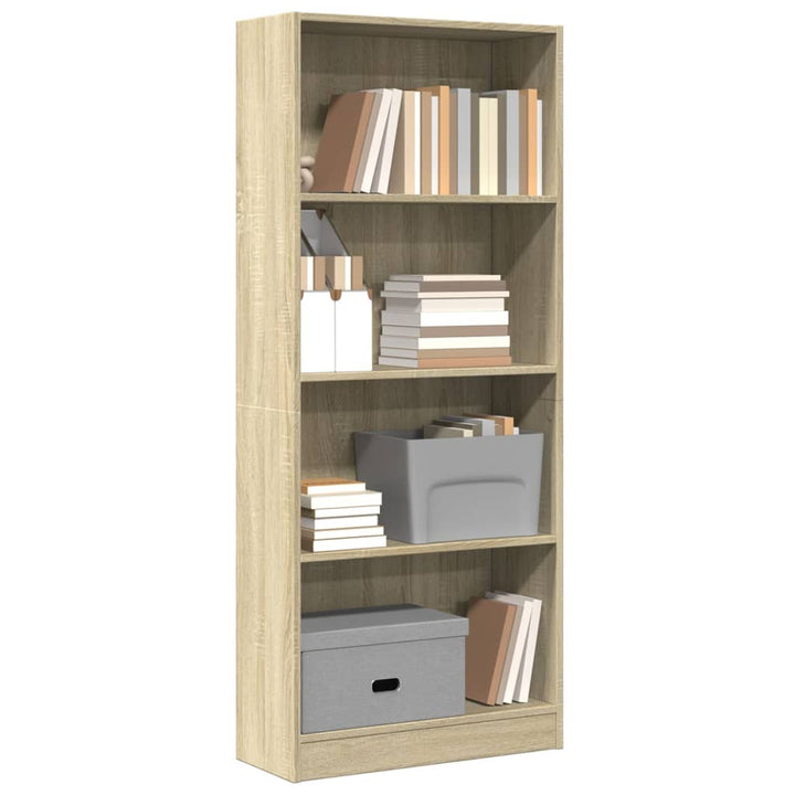 Bibliotecă, Alb Extralucios, 40X24X, Lemn Prelucrat