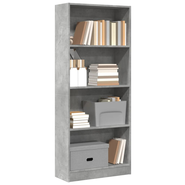 Bibliotecă, Alb Extralucios, 40X24X, Lemn Prelucrat