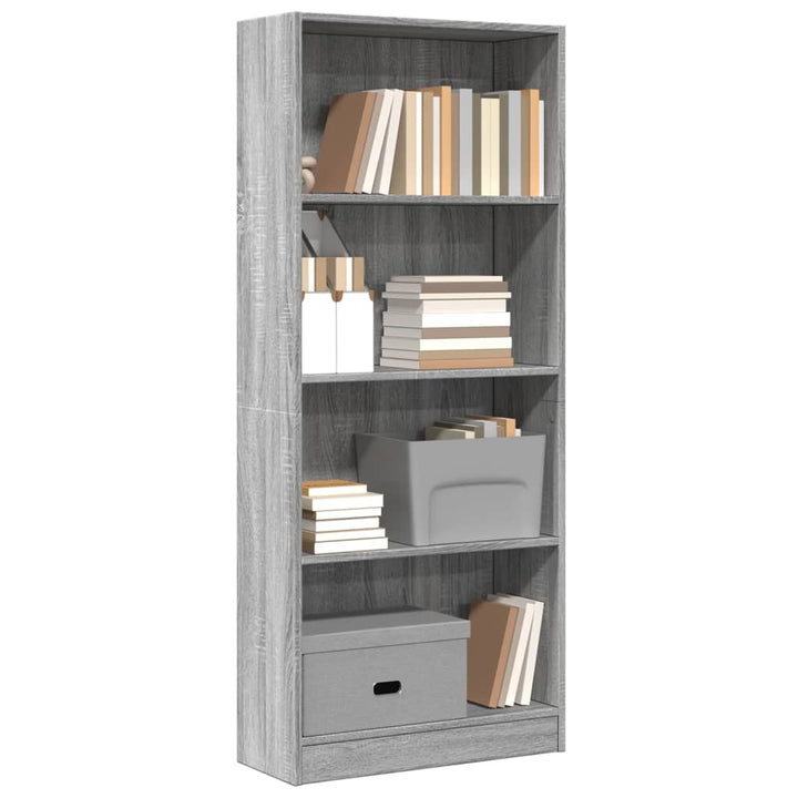 Bibliotecă, Alb Extralucios, 40X24X, Lemn Prelucrat