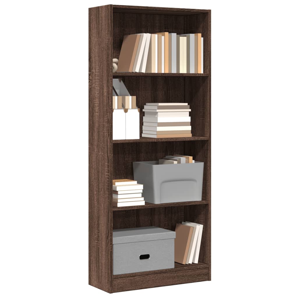 Bibliotecă, Alb Extralucios, 40X24X, Lemn Prelucrat