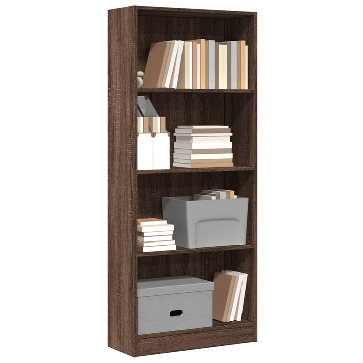 Bibliotecă, Alb Extralucios, 40X24X, Lemn Prelucrat