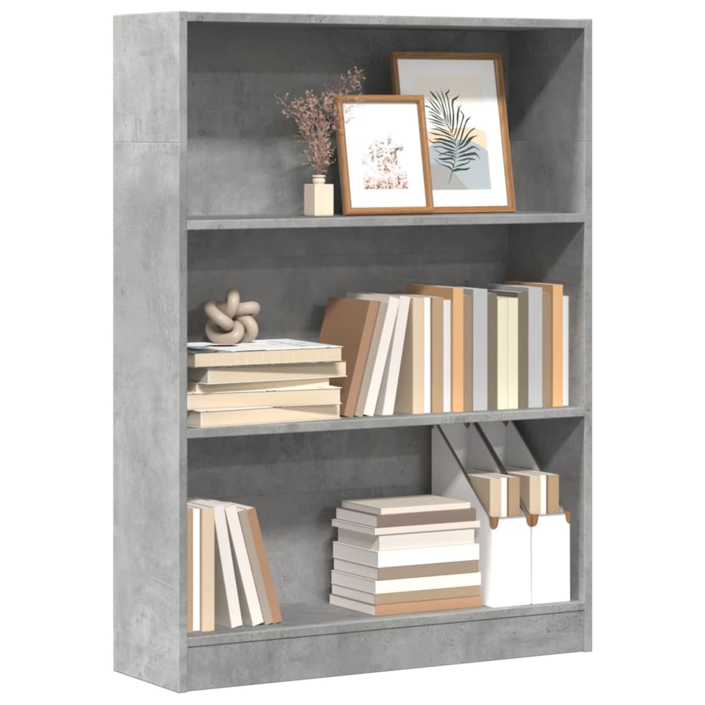 Bibliotecă, Alb Extralucios, 40X24X, Lemn Prelucrat