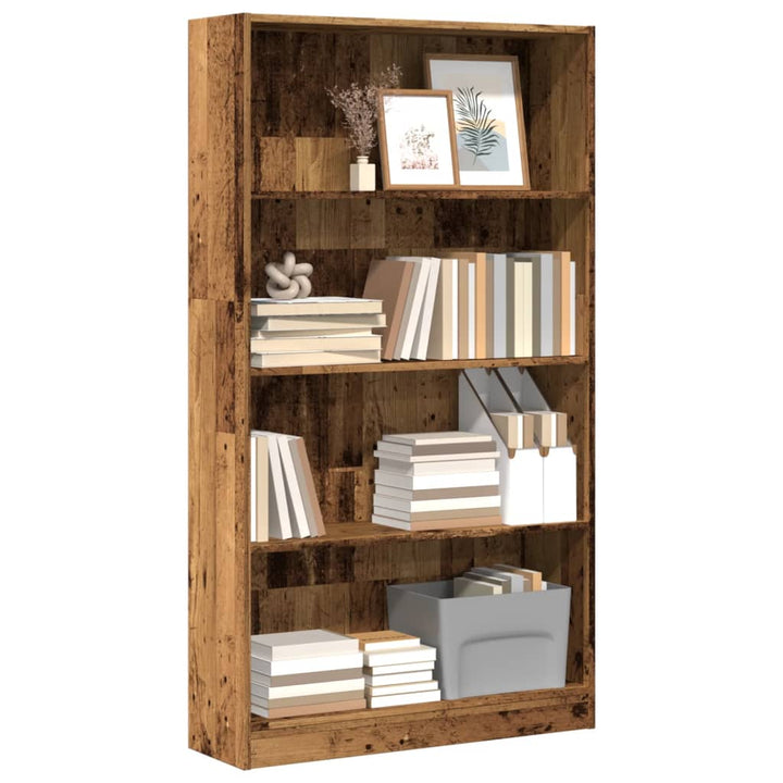 Bibliotecă, Alb Extralucios, 40X24X, Lemn Prelucrat
