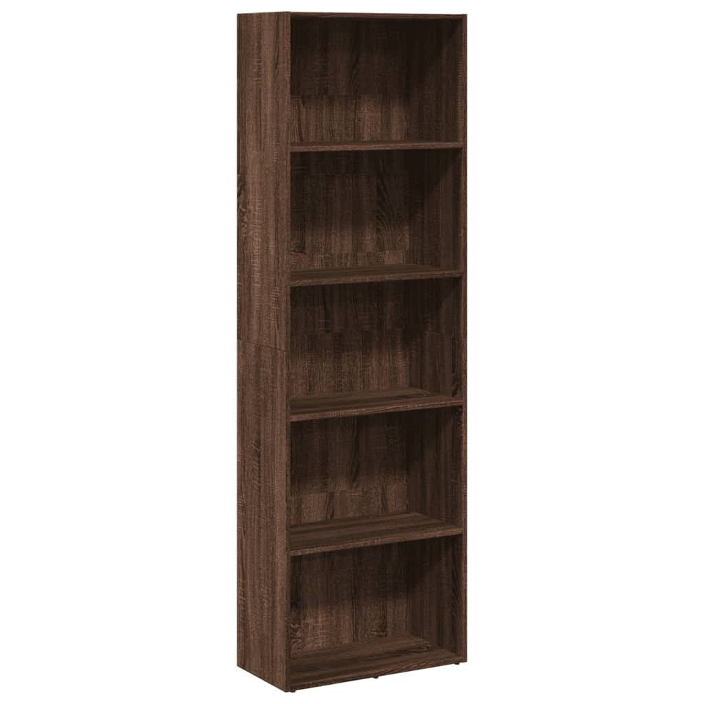 Bibliotecă, Stejar Maro, 60X30X, Lemn Prelucrat