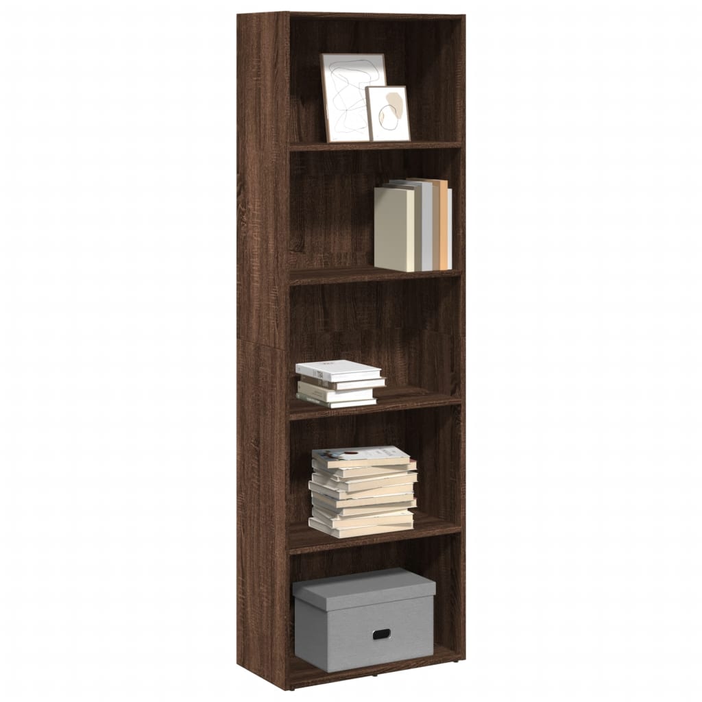 Bibliotecă, Stejar Maro, 60X30X, Lemn Prelucrat