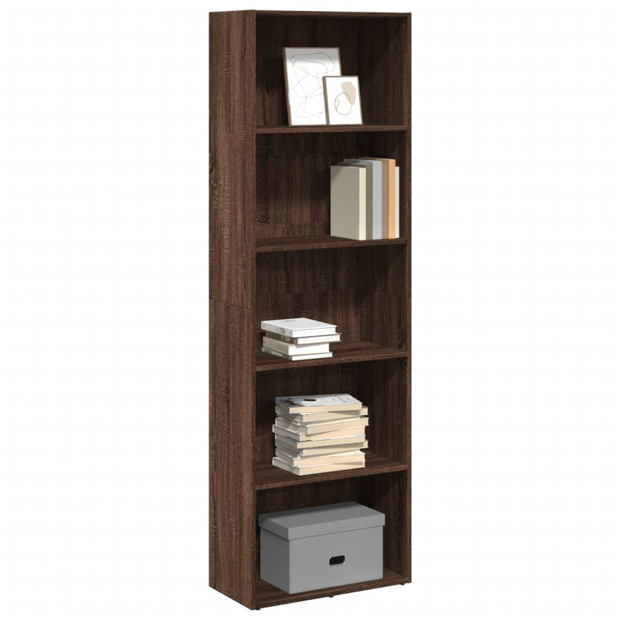 Bibliotecă, Stejar Maro, 60X30X, Lemn Prelucrat