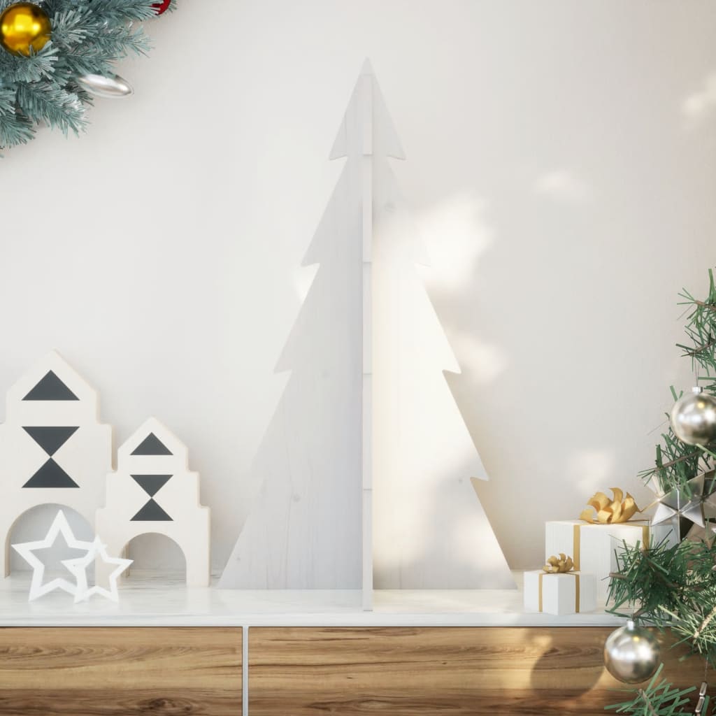 Brad De Crăciun Decorativ, , 59,5 Cm, Lemn De Pin Masiv
