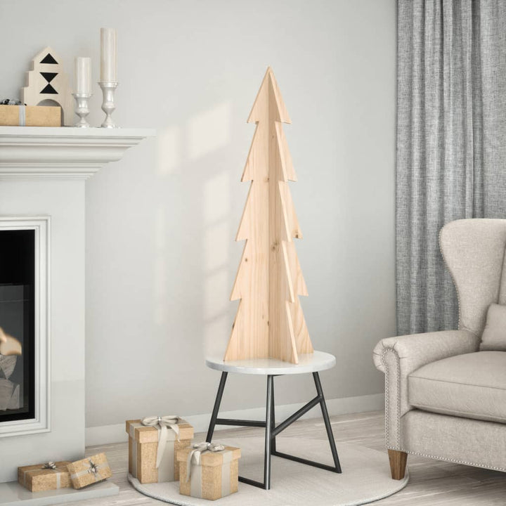 Brad De Crăciun Decorativ, , 59,5 Cm, Lemn De Pin Masiv