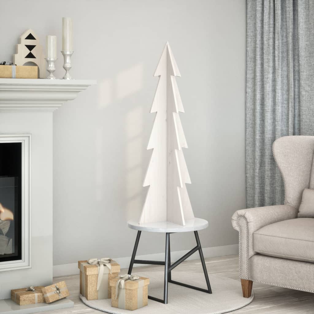 Brad De Crăciun Decorativ, , 59,5 Cm, Lemn De Pin Masiv