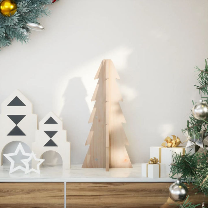 Brad De Crăciun Decorativ, , 69,5 Cm, Lemn Pin Masiv