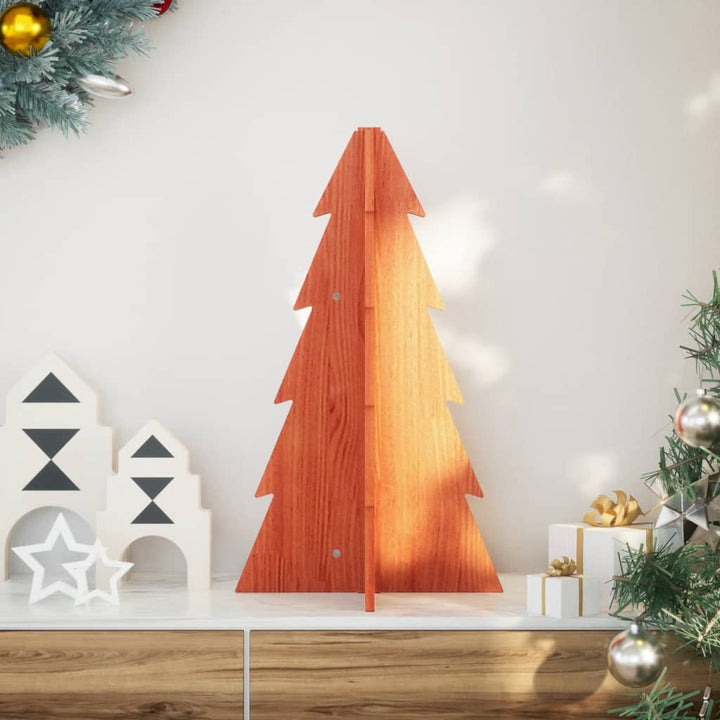 Brad De Crăciun Decorativ, , 69,5 Cm, Lemn Pin Masiv