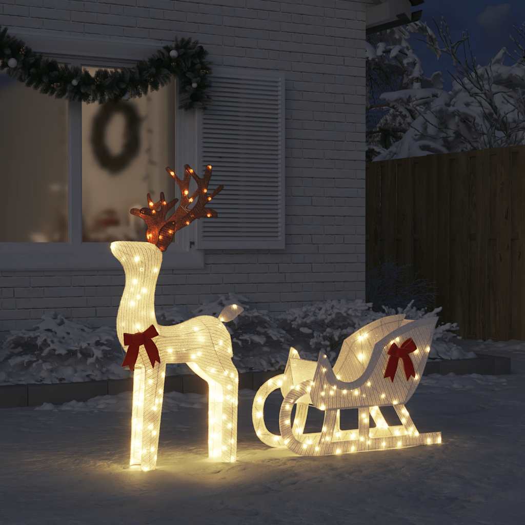 Decoratune De Crăciun Ren Și Sanie 100 Led-Uri