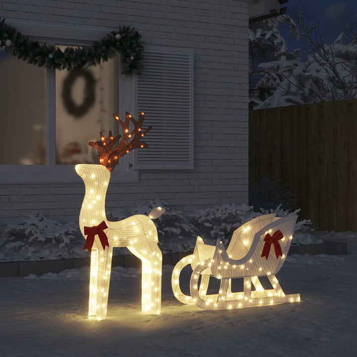 Decoratune De Crăciun Ren Și Sanie 100 Led-Uri