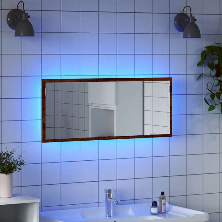 Oglindă De Baie Cu Led, , 100X8,5X37 Cm, Acril