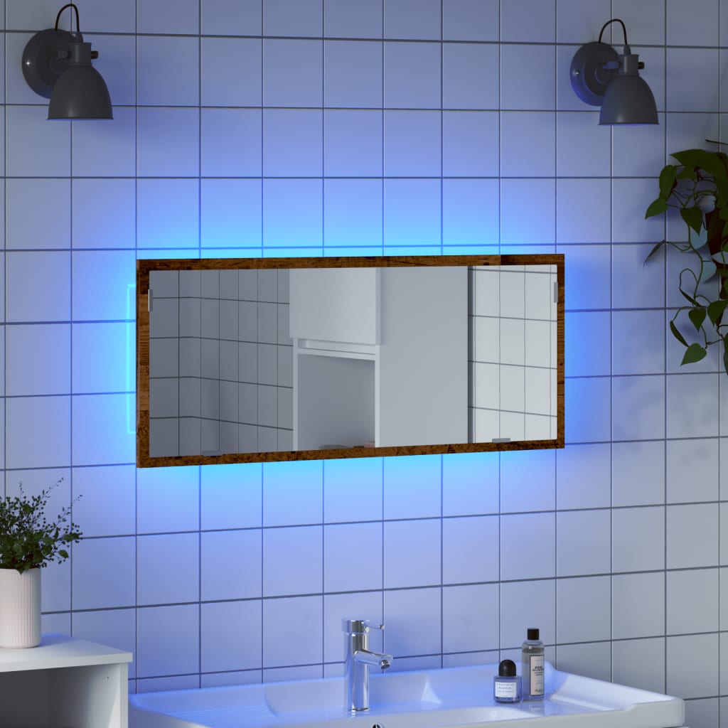 Oglindă De Baie Cu Led, , 100X8,5X37 Cm, Acril