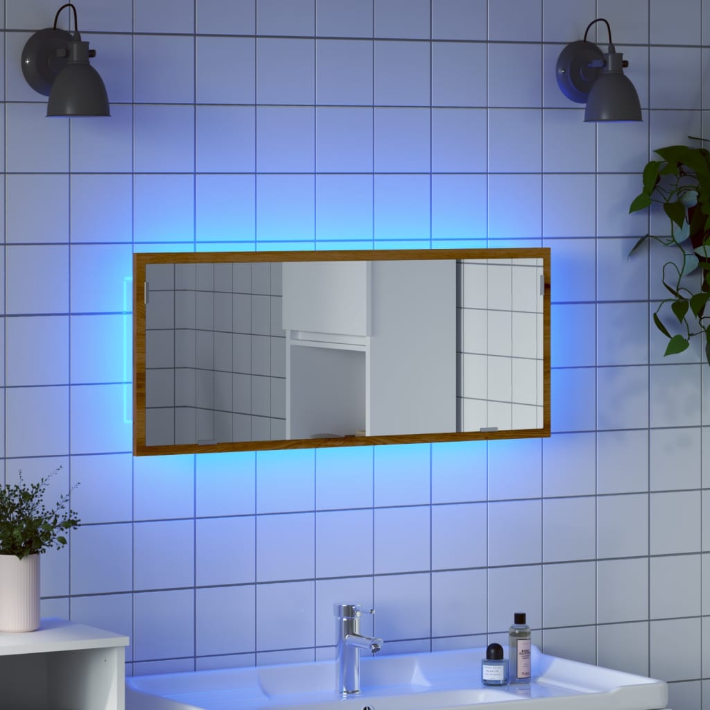 Oglindă De Baie Cu Led, , 100X8,5X37 Cm, Acril